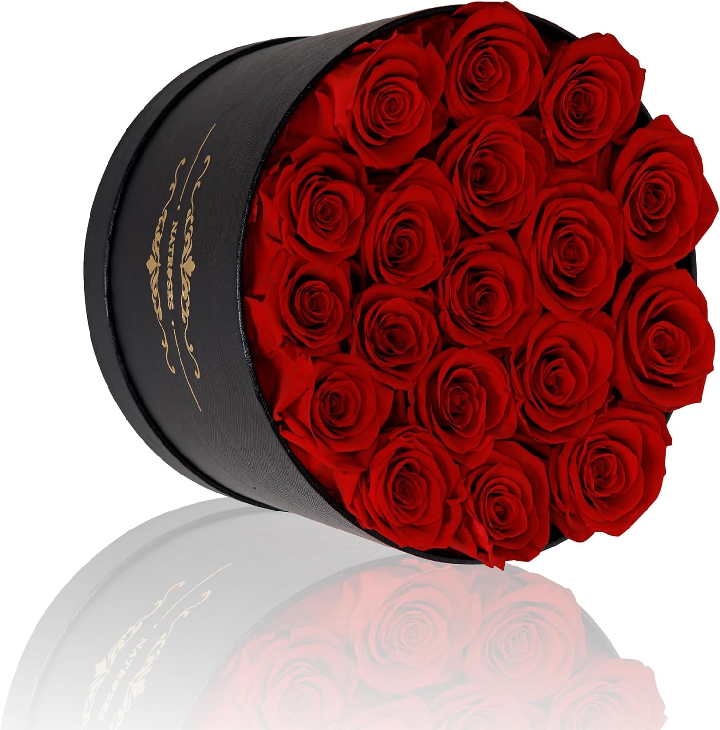 Handmade Preserved Roses in a Box, Long Lasting Black Roses, Preserved Flowers for Her